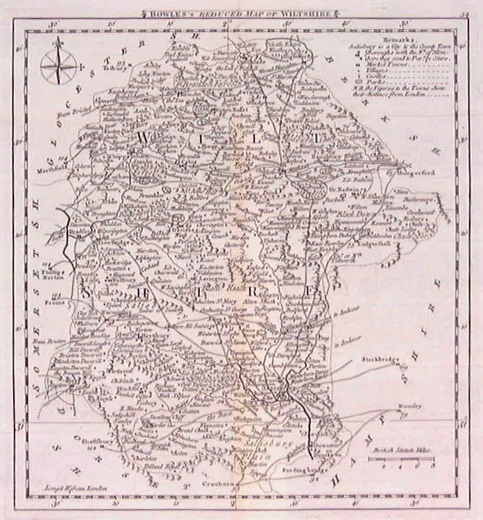 Map of Wiltshire - Kitchin-Bowles